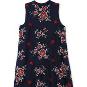 Speechless Mock Neck Dress Lined Navy Sleeveless